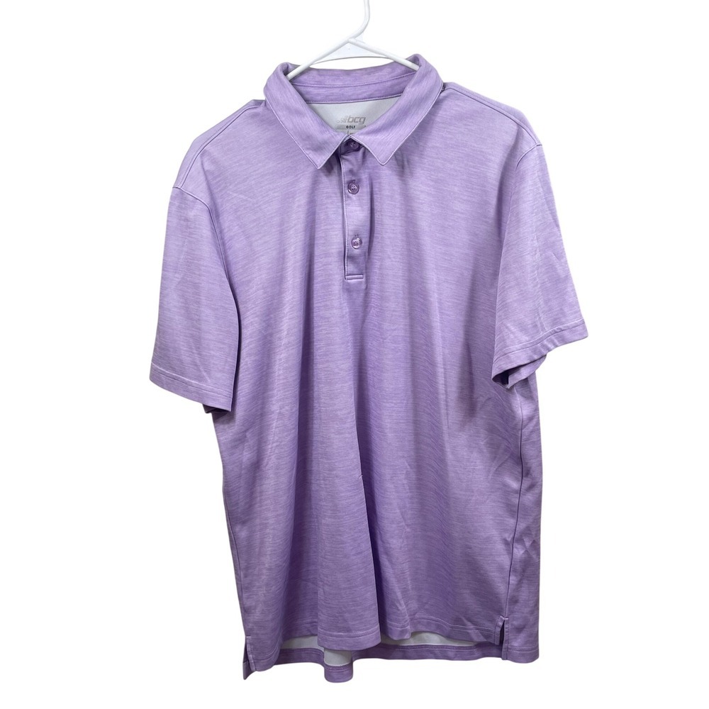 BCG Golf Men's Purple Short Sleeve Polo‎ Shirt Athletic Lightweight Size L